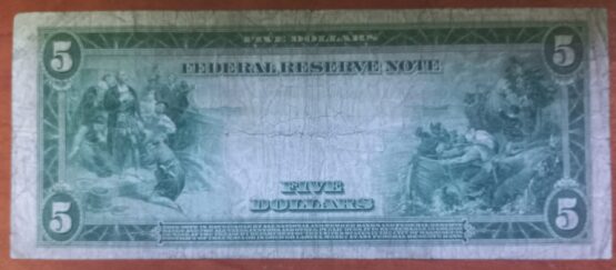 1914 $5, New York City Federal Reserve Large Banknote