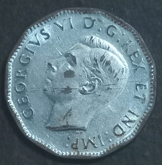 1945 Canada 5 Cents Steel Coin