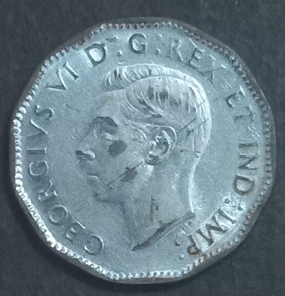 1945 Canada 5 Cents Steel Coin