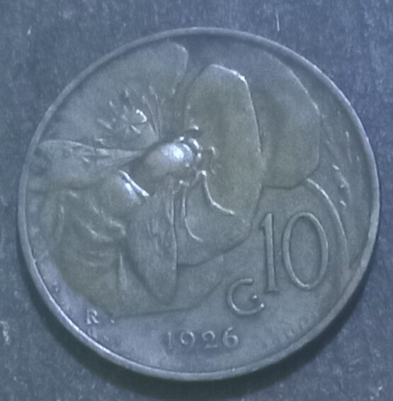 Rare 1926 Italy Coin 10 Centesimi