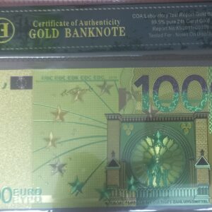 1000 euro 99.9% pure 24k, gold Coating Foil