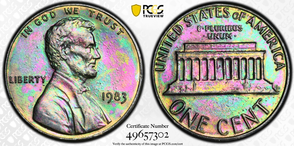 1983 Rainbow Lincoln Cent