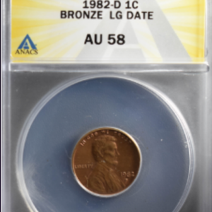 1982 D Lincoln Bronze LG DATE