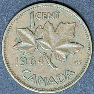 1964 Canadian One Cent Coin – Queen Elizabeth II