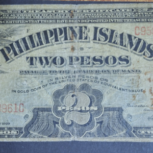 1929 Philippine Islands 2‑Peso Treasury Certificate